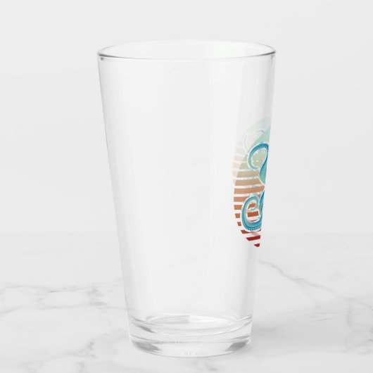 70s Retro Style Octopus Glas (Rechts)