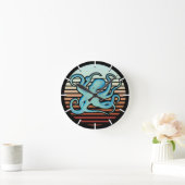 70s Retro Style Octopus Ronde Klok (Huis)