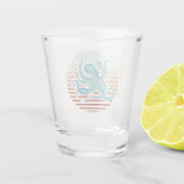 70s Retro Style Octopus Shot Glas (Achterkant)