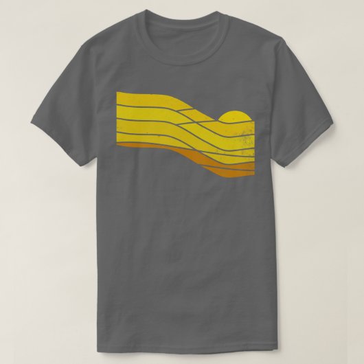 70s Retro Sunset Stripes T-shirt (Design voorkant)