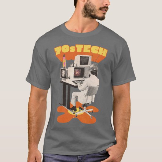 70S RETRO TECH COMPUTERS T-SHIRT (Voorkant)