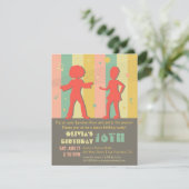 70s Retro Teen Disco Dance Birthday Party Kaart (Staand voorkant)