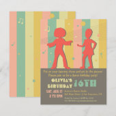 70s Retro Teen Disco Dance Birthday Party Kaart (Voorkant / Achterkant)