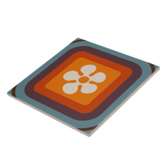 70s retro tiel tegeltje (Zijkant)