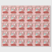 70's Retro Typografie Leuke Vakantie Cup of Cheer Cadeaupapier (Vlak)