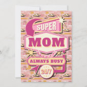 70's Retro Vegas Stijl Super Mam Altijd 24/7 Feestdagenkaart (Voorkant)