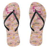 70's Retro Vegas Stijl Super Mam Altijd 24/7 Teenslippers (Voetbed)