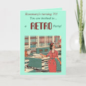 70s Retro Verjaardag Uitnodiging (Voorkant)
