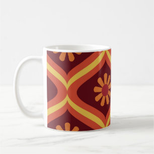 70s retro vintage Mid Century Modern Seamless Patt Koffiemok