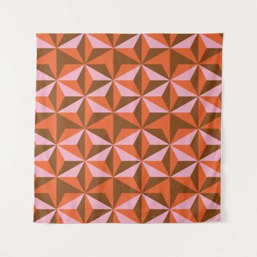 70s retro vintage pattern background wandkleed (Voorkant (horizontaal))