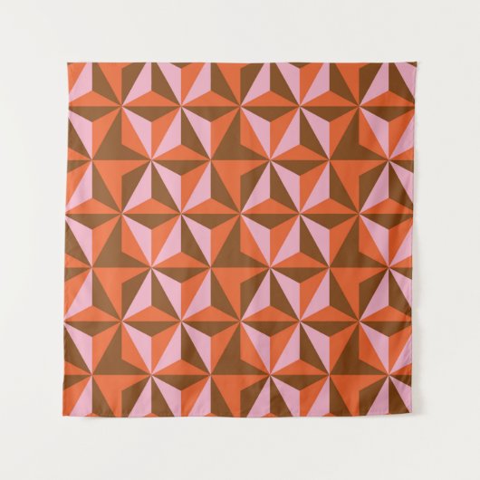 70s retro vintage pattern background wandkleed (Voorkant)