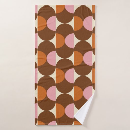 70s retro vintage pattern backgroundvintage, geome badhanddoek (Badhanddoek)