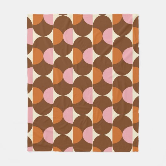 70s retro vintage pattern backgroundvintage, geome fleece deken (Voorkant)