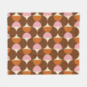 70s retro vintage pattern backgroundvintage, geome fleece deken (Voorkant (Horizontaal))