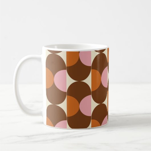 70s retro vintage pattern backgroundvintage, geome koffiemok (Links)