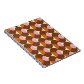 70s retro vintage pattern backgroundvintage, geome notitieboek (Rechterzijde)