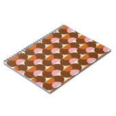70s retro vintage pattern backgroundvintage, geome notitieboek (Linkerzijde)