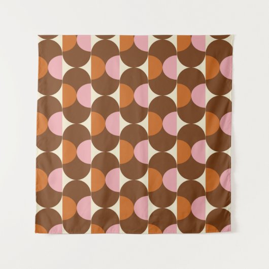 70s retro vintage pattern backgroundvintage, geome wandkleed (Voorkant)