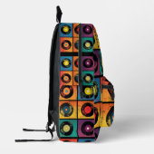 70s Retro vinyl Record Bedrukte Rugzak (Links)