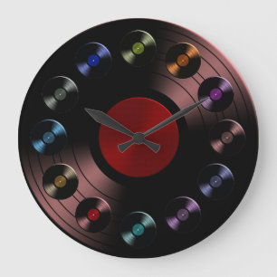 70s Retro vinyl Record Grote Klok