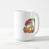 70's Retro Vredesbord 15oz Mok (Voorkant rechts)