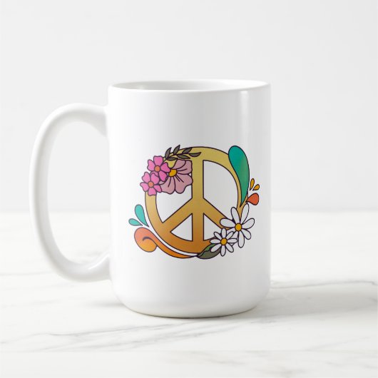 70's Retro Vredesbord 15oz Mok (Links)