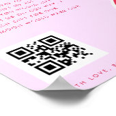 70s Retro Wave Pink and Red Honeymoon Fund Sign. Poster (Hoek)