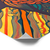 70s Retro Woman Portret AI Art | Psychedelic Poster (Hoek)