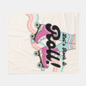 70s Rock and ROLL Roller Schaatsen Decor Retro Kam Fleece Deken (Voorkant (Horizontaal))