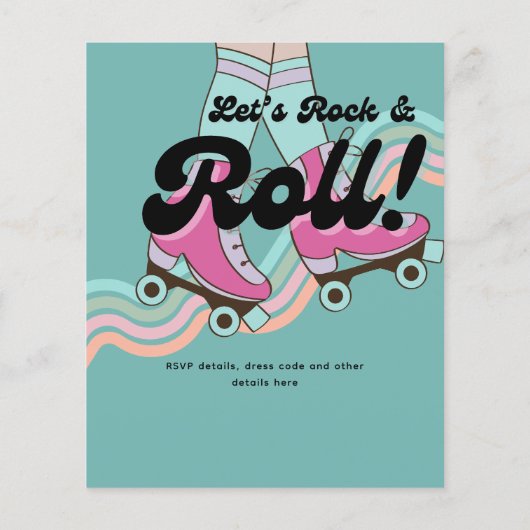 70s Rock en Roll Schaatsen Party Retro Meisjes (Achterkant)