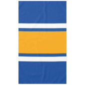 70s Royal Navy Blauw Geel Wit Racing Stripes Tafelkleed (Voorkant)