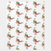 70s Santa Xmas Jolly Classic Retro Fleece Deken (Voorkant)