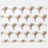 70s Santa Xmas Jolly Classic Retro Fleece Deken (Voorkant (Horizontaal))