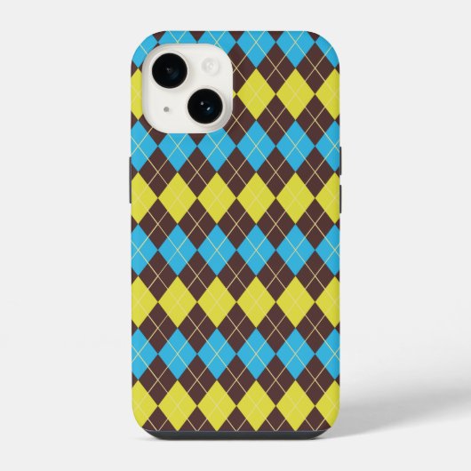 70s Schotse Tartan-Patroon iPhone Hoesje (Achterkant)
