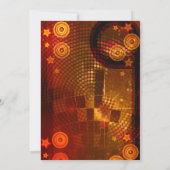 70's Seventies Oranje Disco Dance Verjaardagsfeest Kaart (Achterkant)