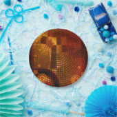 70's Seventies Oranje Disco Dance Verjaardagsfeest Papieren Bordje (Feest)