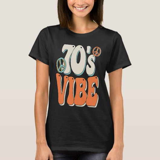 70s Sfeer 70s Kostuum Groovy Vrede Hippie 70's Hen T-shirt (Voorkant)