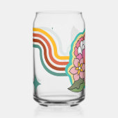 70s-sfeer bloemen blikvorm glas (Voorkant)