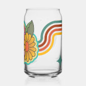 70s-sfeer bloemen blikvorm glas (Achterkant)