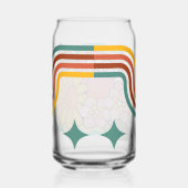 70s-sfeer bloemen blikvorm glas (Rechts)