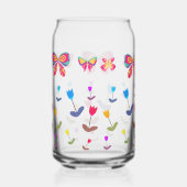 70s-sfeer bloemen blikvorm glas (Achterkant)