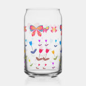 70s-sfeer bloemen blikvorm glas (Rechts)