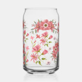 70s-sfeer bloemen blikvorm glas (Voorkant)