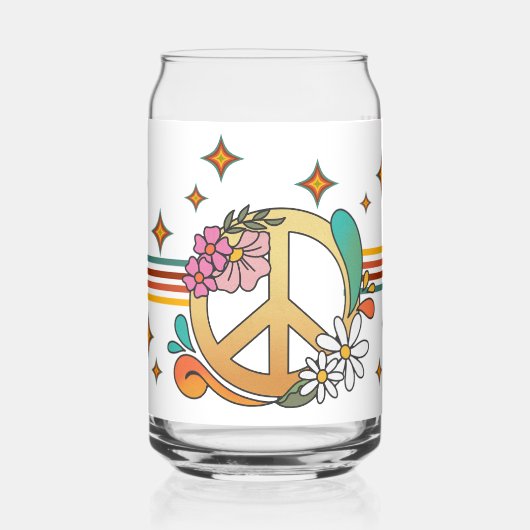 70s-sfeer bloemen blikvorm glas (Links)