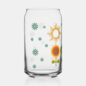 70s-sfeer bloemen blikvorm glas (Voorkant)