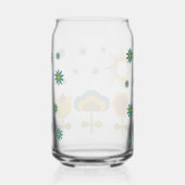 70s-sfeer bloemen blikvorm glas (Rechts)