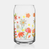 70s-sfeer bloemen blikvorm glas (Achterkant)