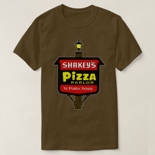 70s Shakeys Pizza Parlor Marquee T-shirt (Design voorkant)