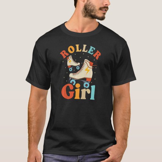 70s Skater 80s Retro Roller Skating Teen R T-shirt (Voorkant)