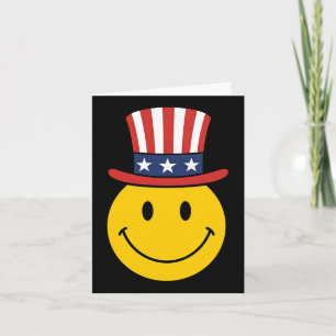 70s Smile Face Uncle Sam Patriottische Amerikaanse Kaart